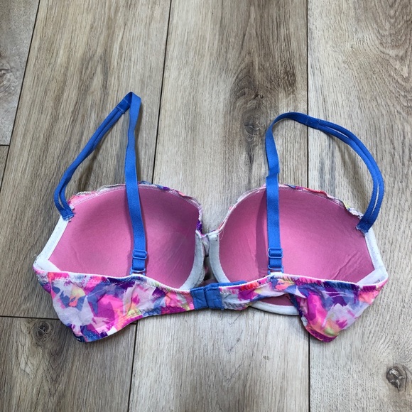 PINK Victoria’s Secret Lace Push Up Bra Size 36C - Picture 2 of 8